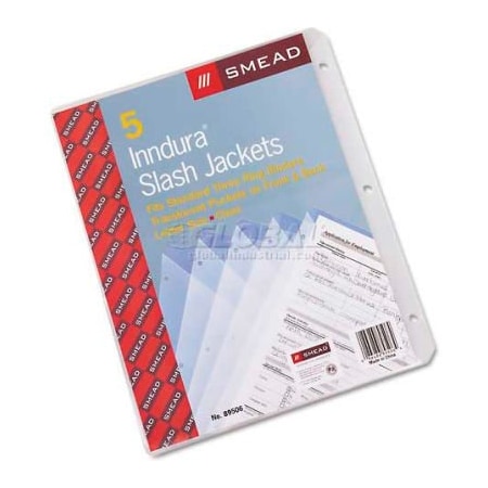 Smead Smead Slash Pocket Jackets, Letter, Polypropylene, Clear, 5/Pack 89506
